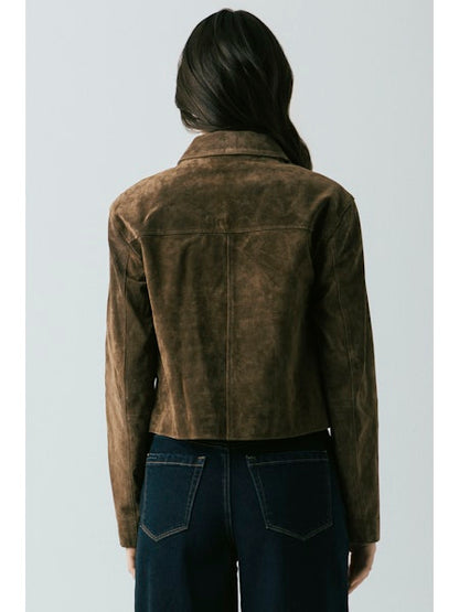 BLANK Suede Cropped Blazer
