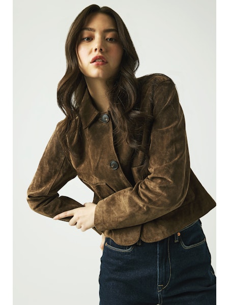 BLANK Suede Cropped Blazer
