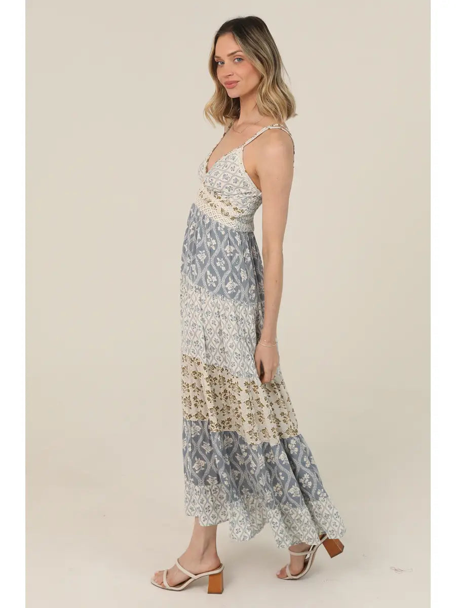 Double Strap V-Neck Maxi Dress
