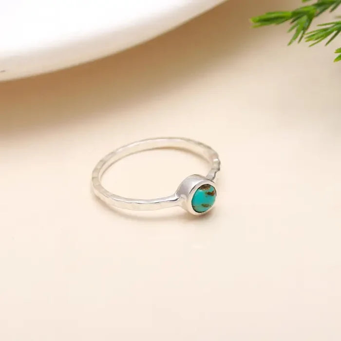 925 Silver Boho Turquoise Ring #215