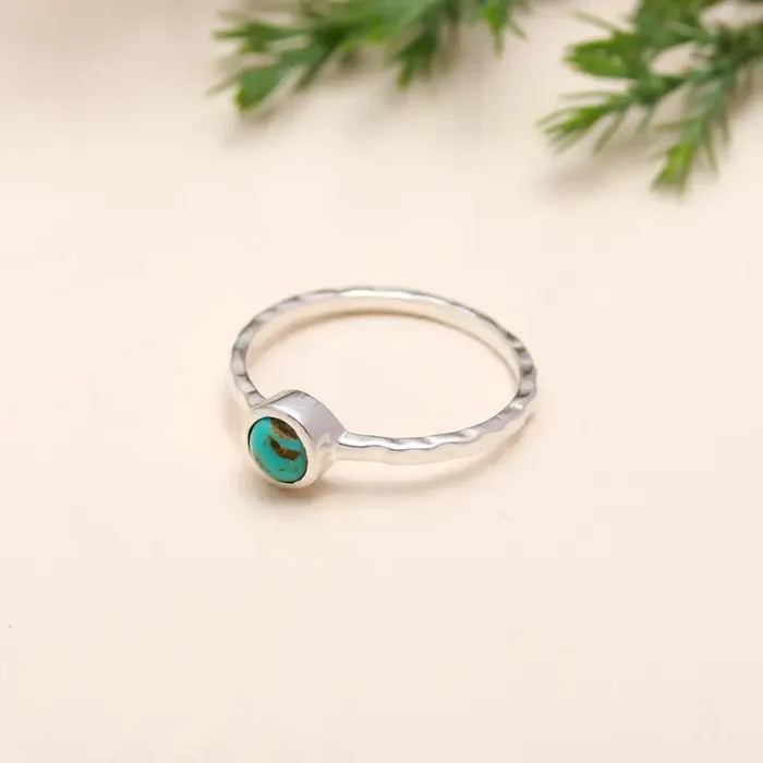 925 Silver Boho Turquoise Ring #215