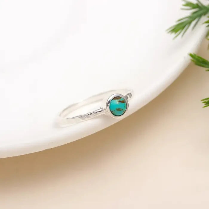 925 Silver Boho Turquoise Ring #215