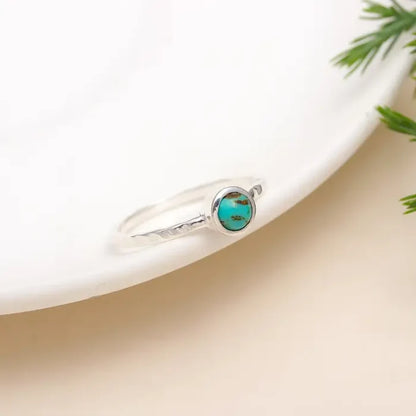 925 Silver Boho Turquoise Ring #215