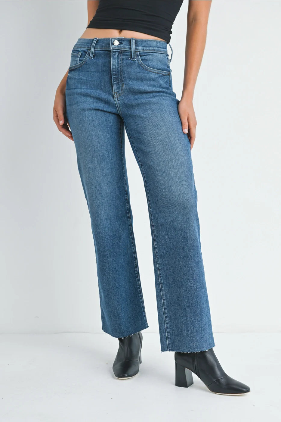 JBD Slim Palazzo with Scissor Cut Jeans