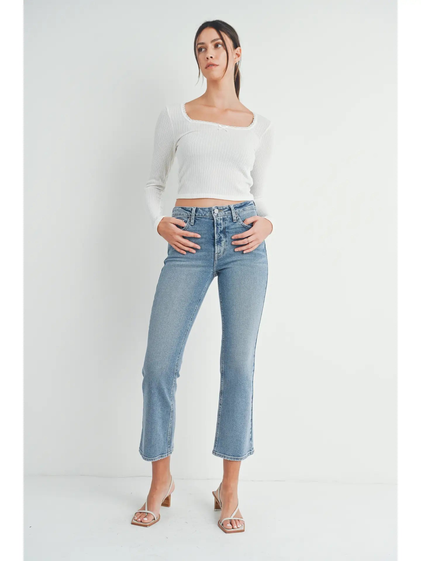 Just Black Denim Slim Cropped Bootcut
