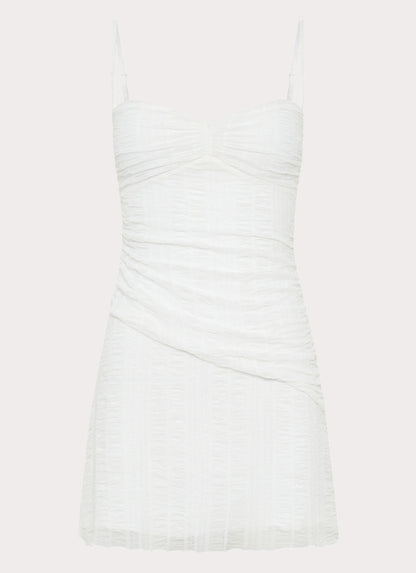 Arden Mesh Mini Dress - White
