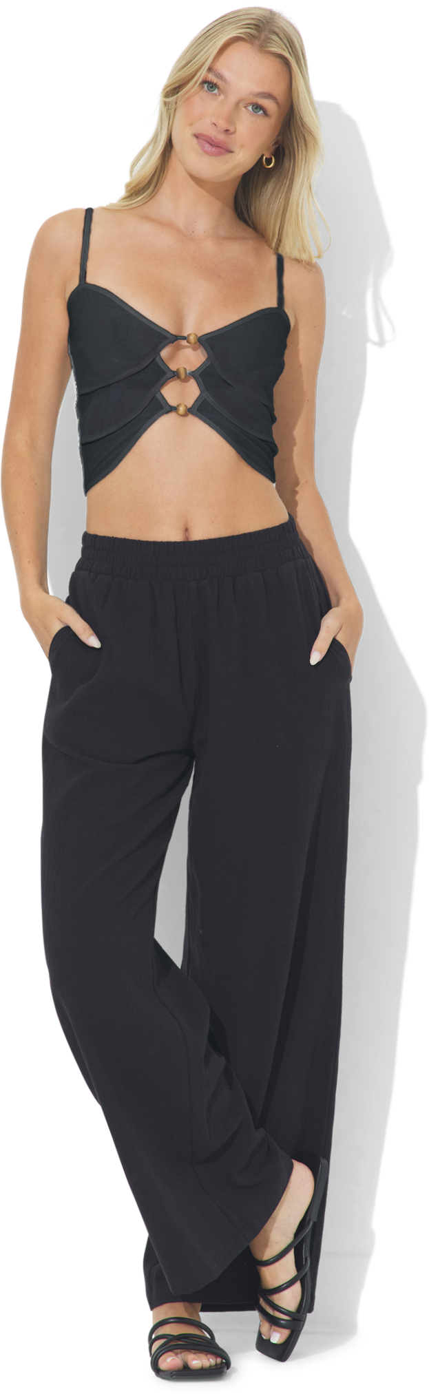 Cotton Wide Leg Pants