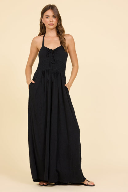 Crinkle Knit Jumpsuit