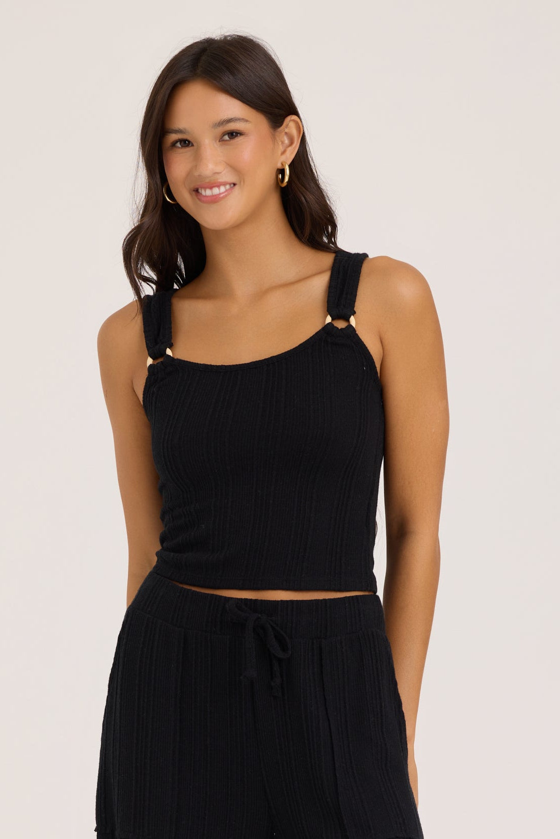 Novelty Rib O-Ring Strap Tank