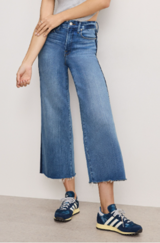 Good American Tuxedo Shadow Palazzo Crop Jean
