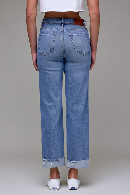 Hidden Ella High Rise Straight Cuff Jean
