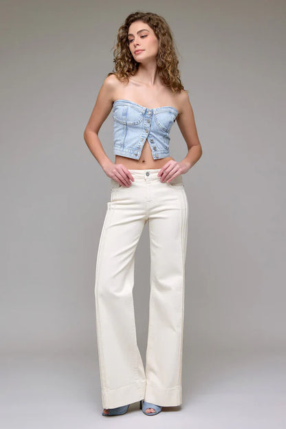 Hidden Mid Rise Comfort Flare Jean