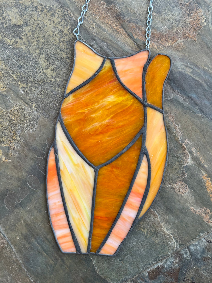 Stained Glass Cat - Orange Tabby