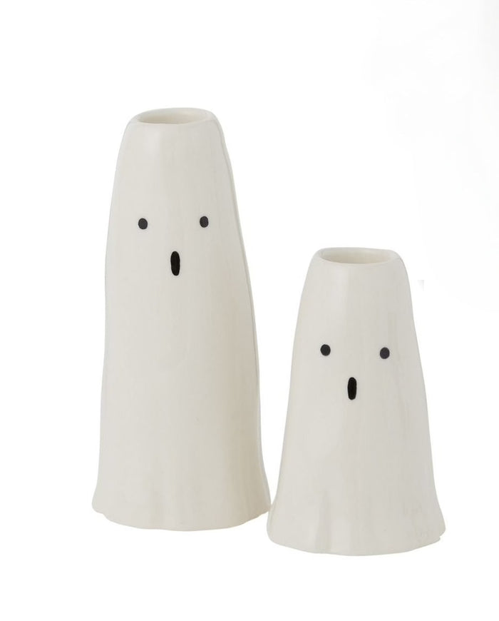 Ceramic Ghost Candle Holder, 2 Sizes