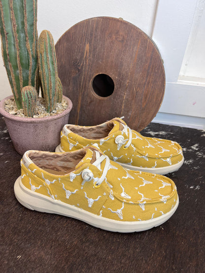 Ariat Women's Mustard Yellow Steerhead Hilo Casual Shoes 10061129-Painted Cowgirl Western Store