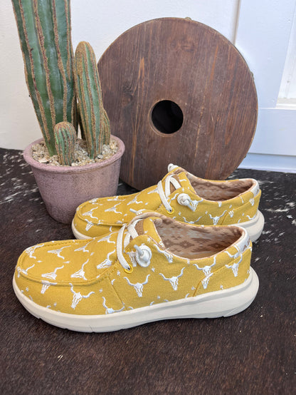 Ariat Women's Mustard Yellow Steerhead Hilo Casual Shoes 10061129-Painted Cowgirl Western Store