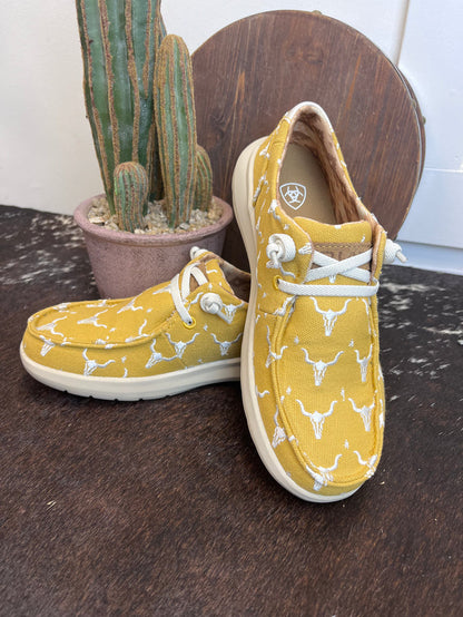 Ariat Women's Mustard Yellow Steerhead Hilo Casual Shoes 10061129-Painted Cowgirl Western Store