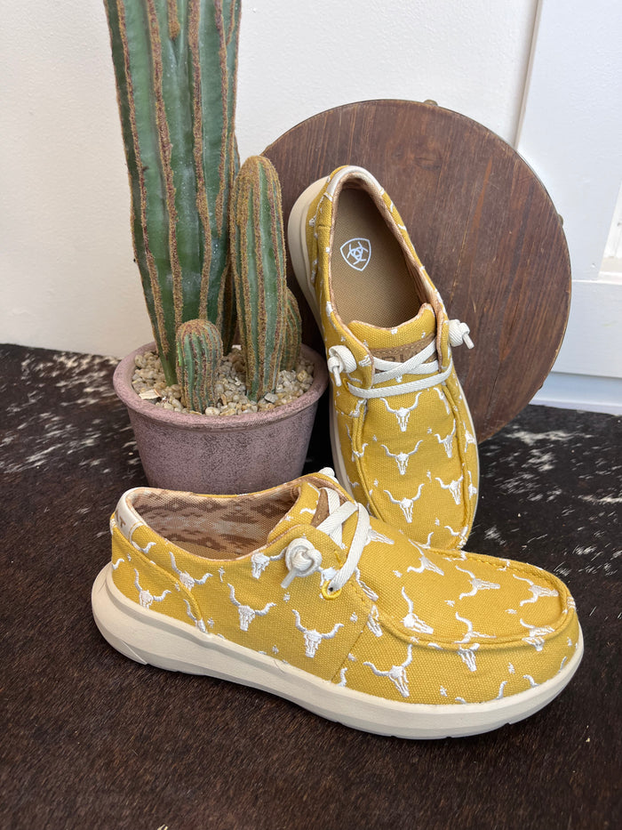 Ariat Women's Mustard Yellow Steerhead Hilo Casual Shoes 10061129-Painted Cowgirl Western Store