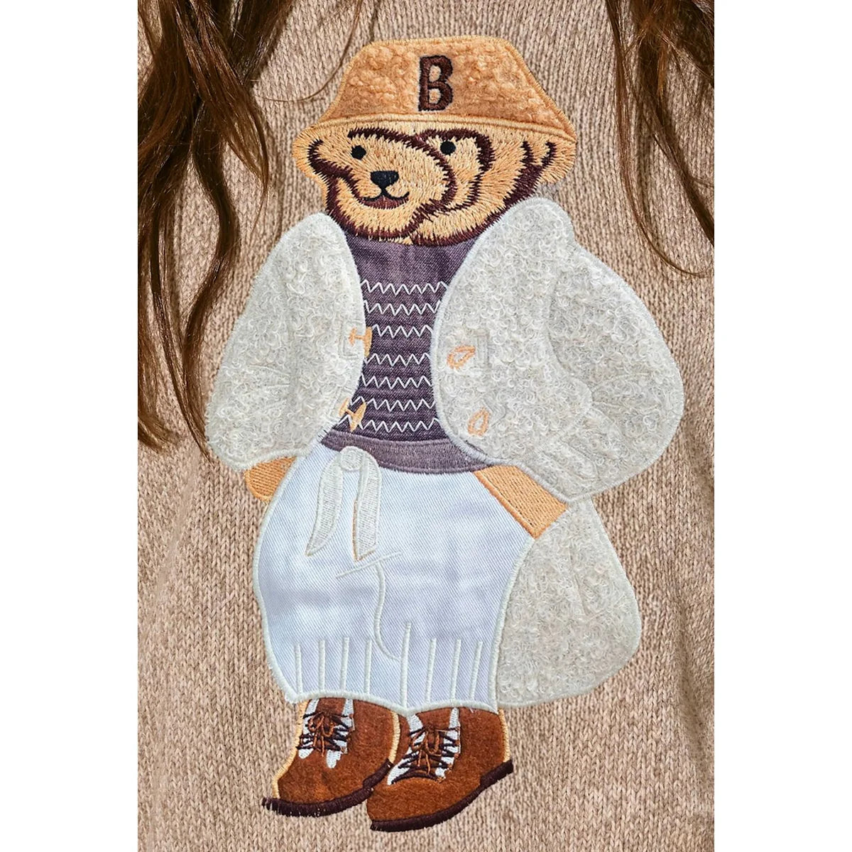 Fashionable Teddy Bear Knit Sweater