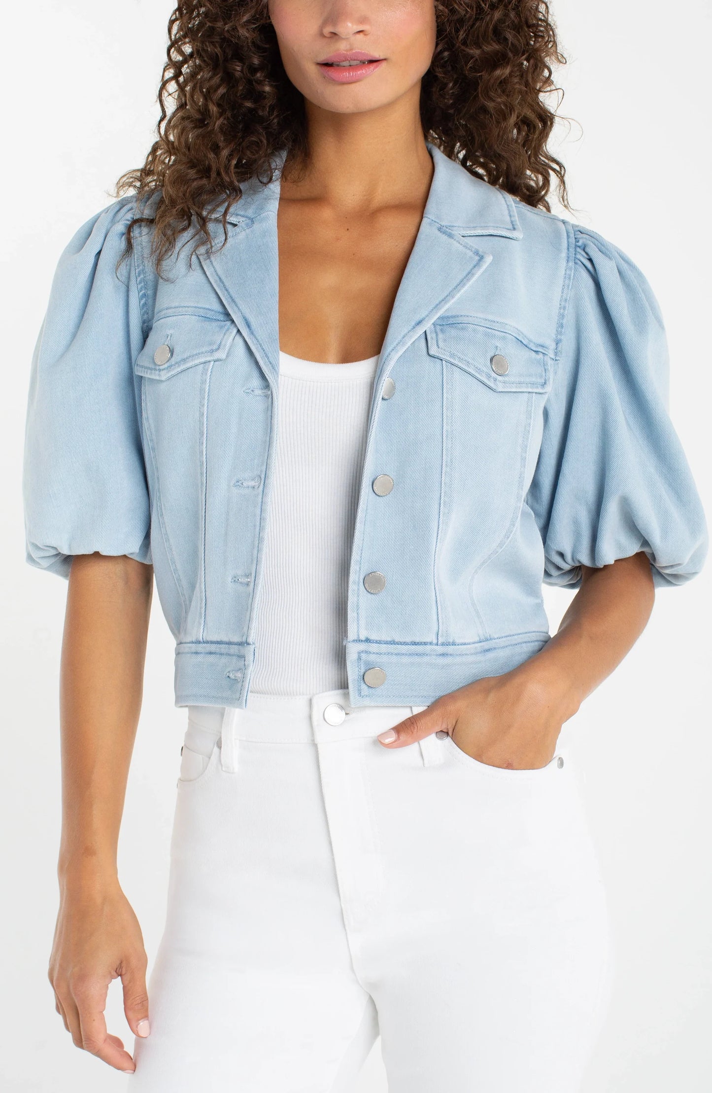 Liverpool Puff Sleeve Trucker Jacket