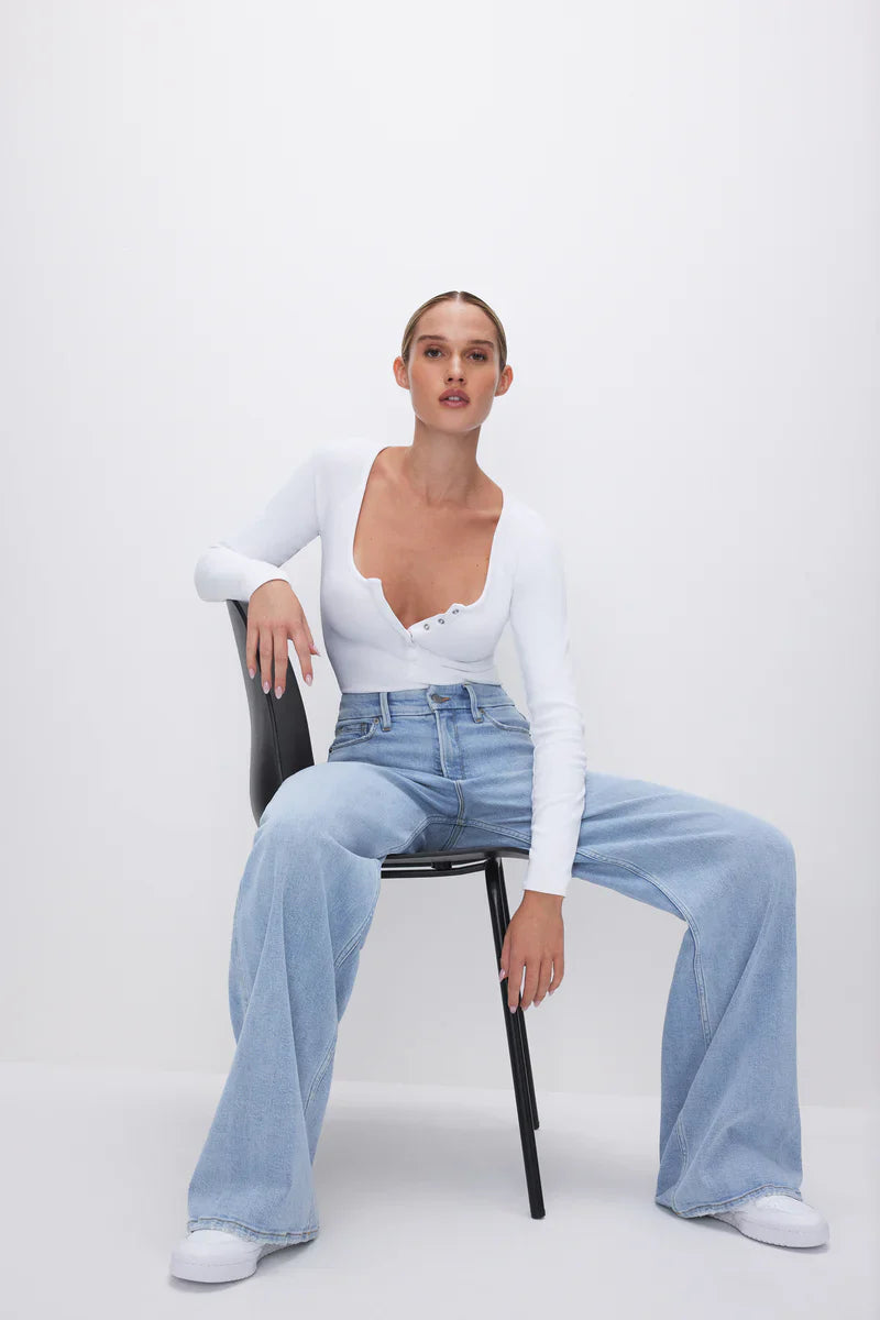 Good American Good Skate Wide Leg