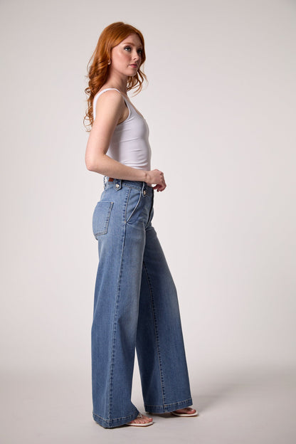 Dominica Mid Rise Boot Cut Jean