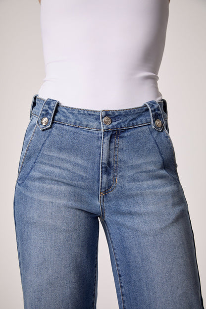 Dominica Mid Rise Boot Cut Jean