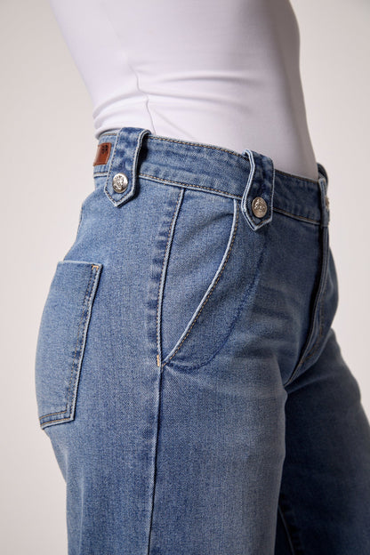 Dominica Mid Rise Boot Cut Jean