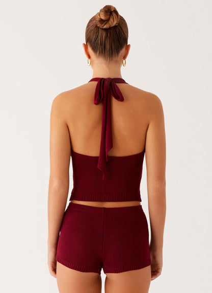 Miffy Mini Shorts - Maroon