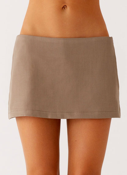 Mirna Micro Skort - Taupe Marle