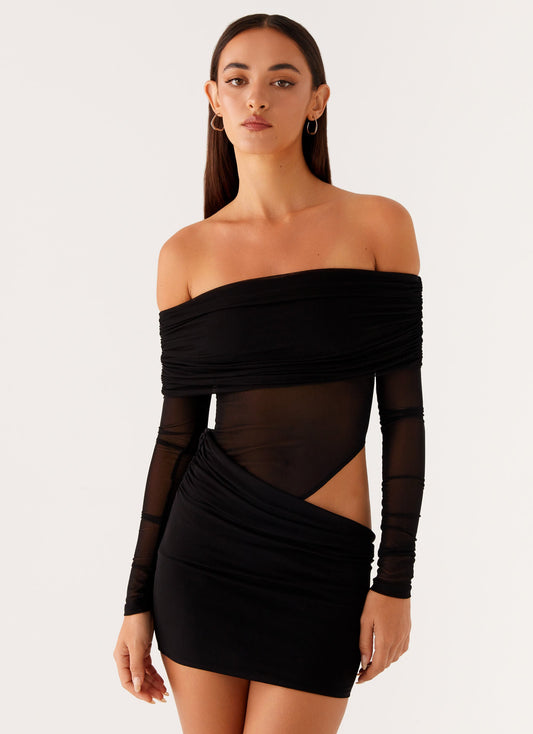 No Doubt Mini Dress - Black