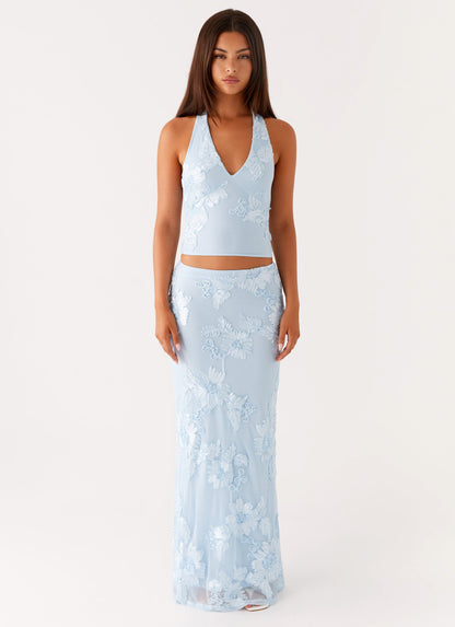 Radiate Halterneck Top - Blue