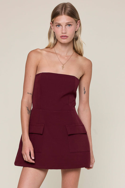 Front Pocket A-Line Mini Dress