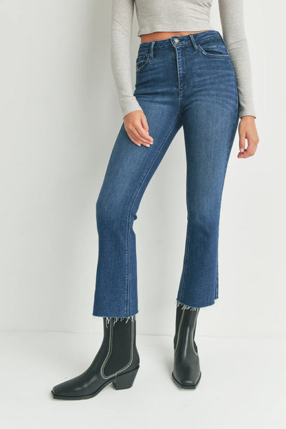 JBD Tonal Crop Flare Jean