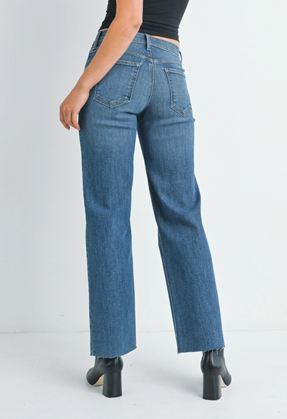 JBD Slim Palazzo with Scissor Cut Jeans