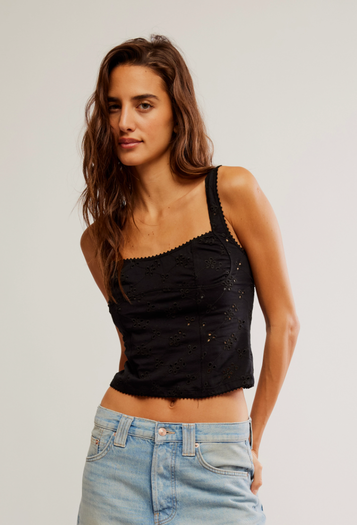 Free People Full Bloom Eyelet Cami