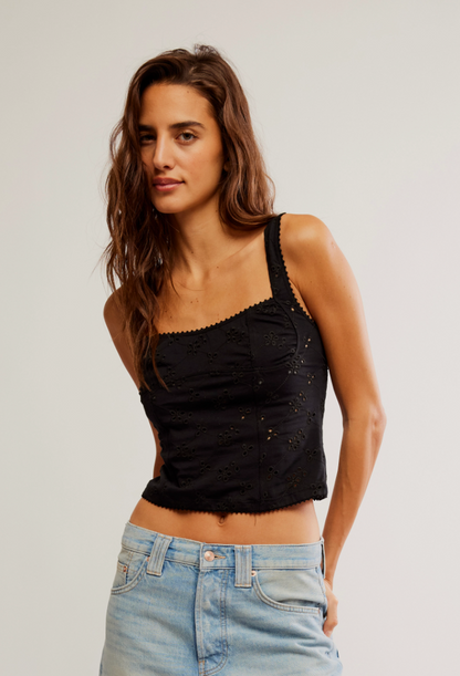 Free People Full Bloom Eyelet Cami