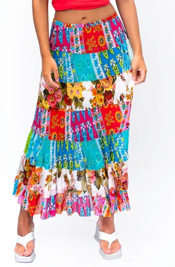 ETC Patchwork Maxi Skirt