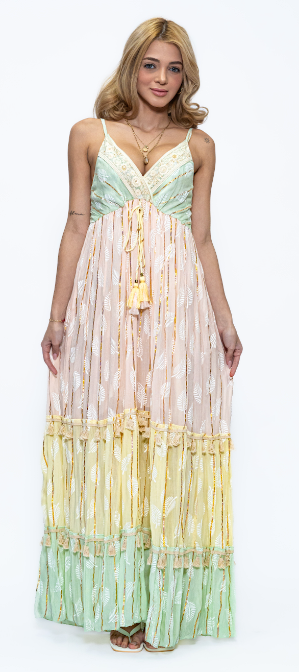 ETC Pastel Tier Maxi Dress