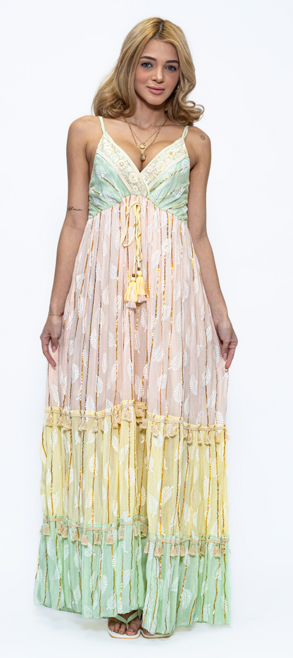 ETC Pastel Tier Maxi Dress