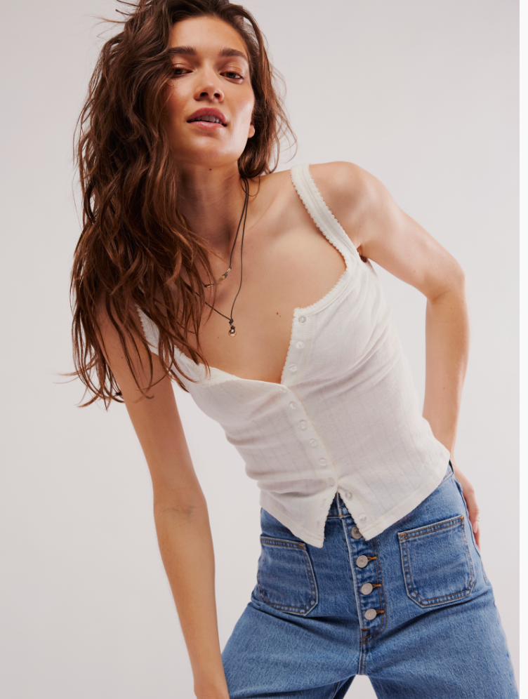Free People End Game Pointelle Tank