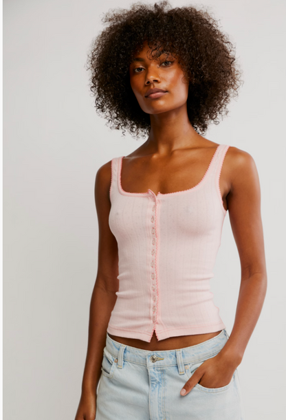 Free People End Game Pointelle Tank