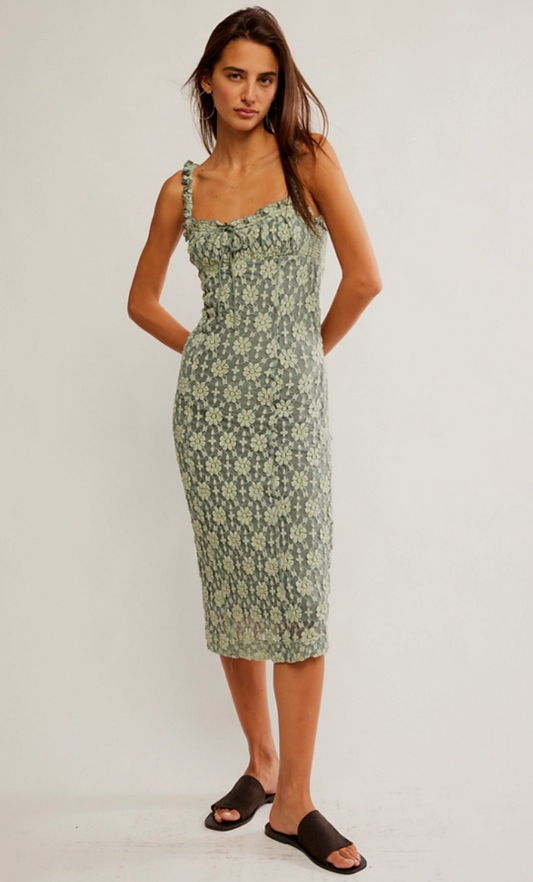 Free People Lucinda Lace Midi