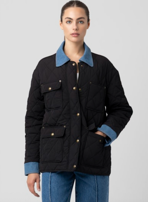 Quilted Denim Short Jacket