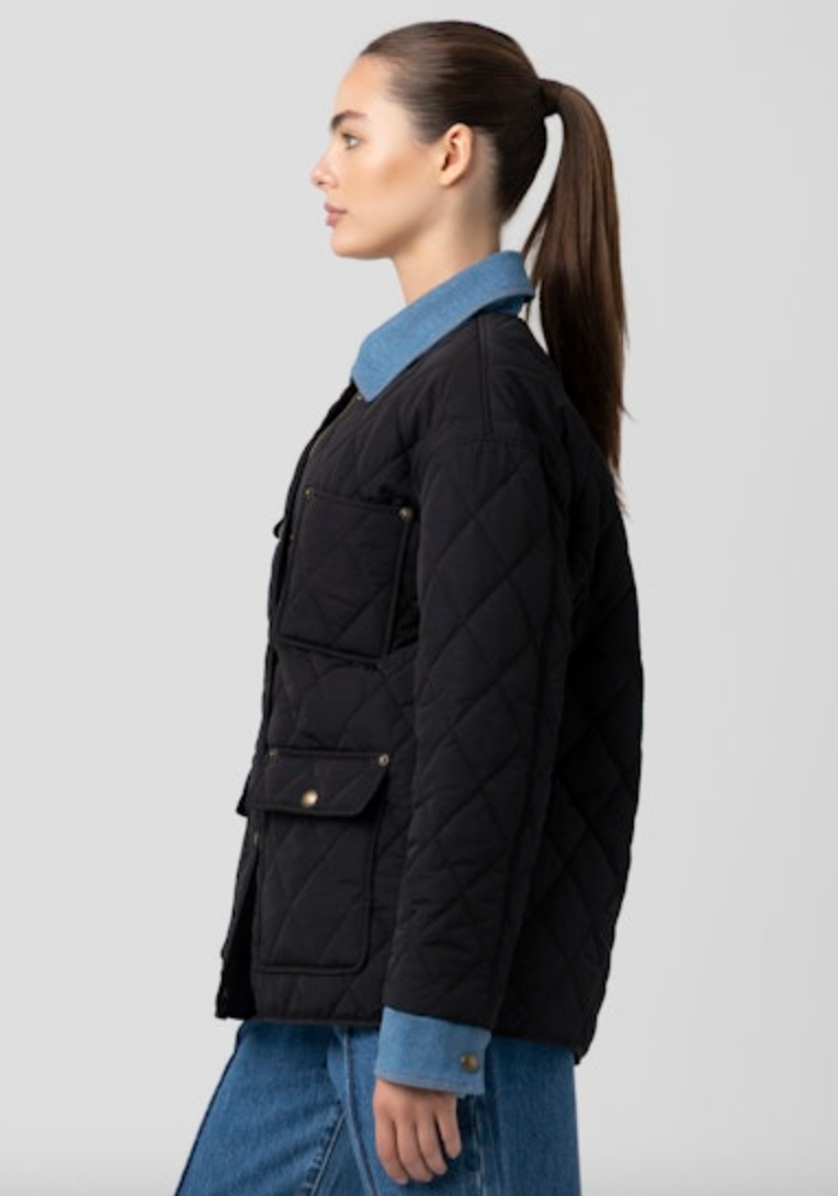 Quilted Denim Short Jacket