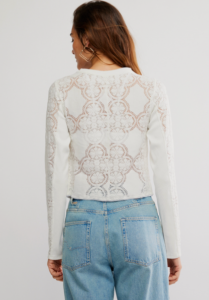 Free People Jae Knit Long Sleeve Top