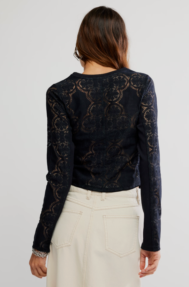 Free People Jae Knit Long Sleeve Top