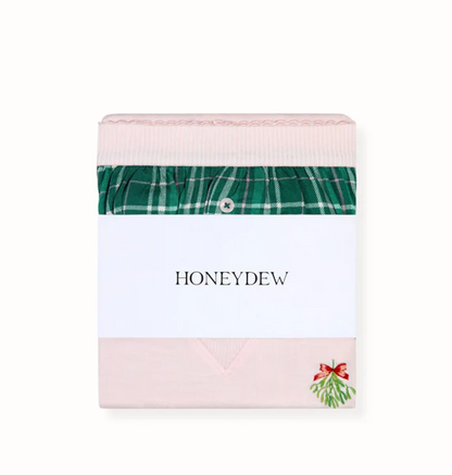 Honeydew Sweetheart Long Sleeve Shortie Set