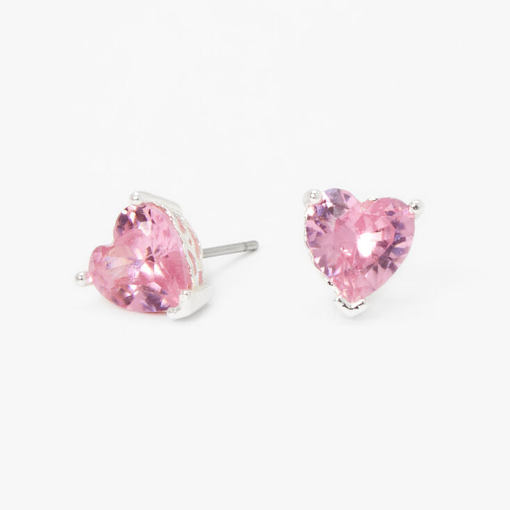 Diamond Heart Stud Earring