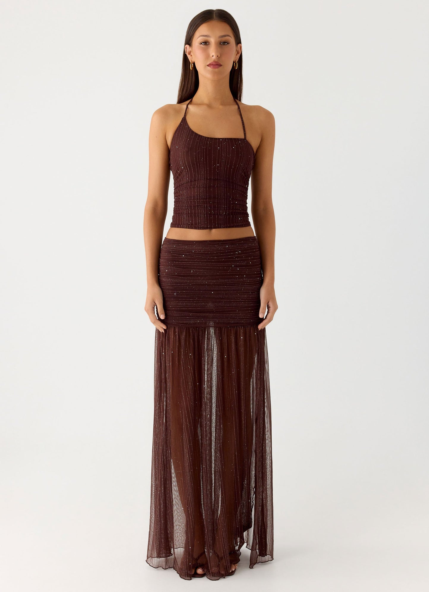Sparkling Night Top - Chocolate